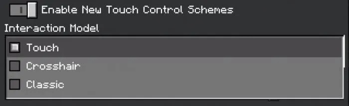Control settings