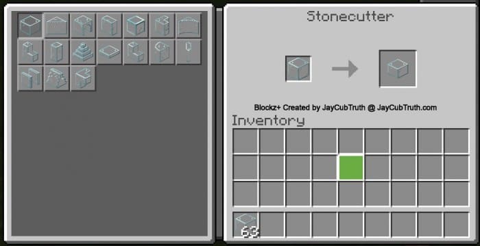 Crafting in stonecutter
