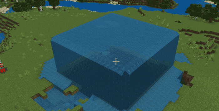 There is a lot of water in the Minecraft world