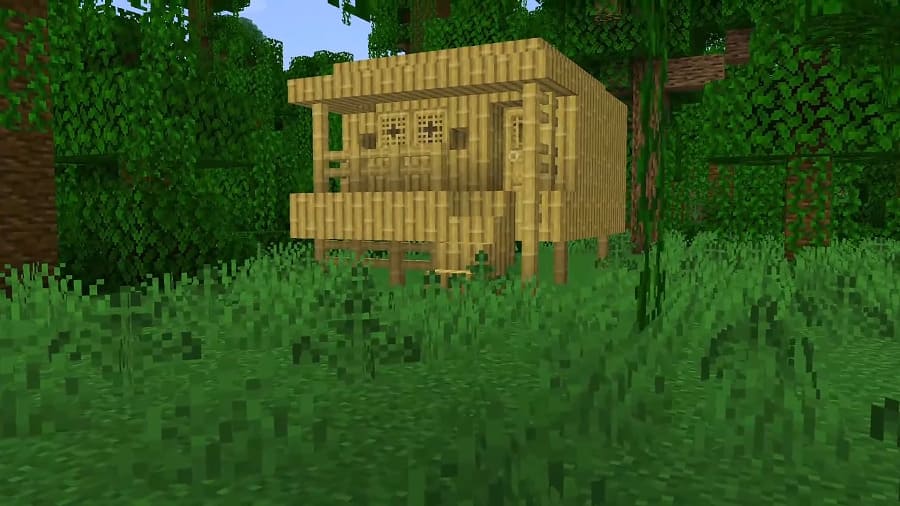 Дом из бамбуковых блоков