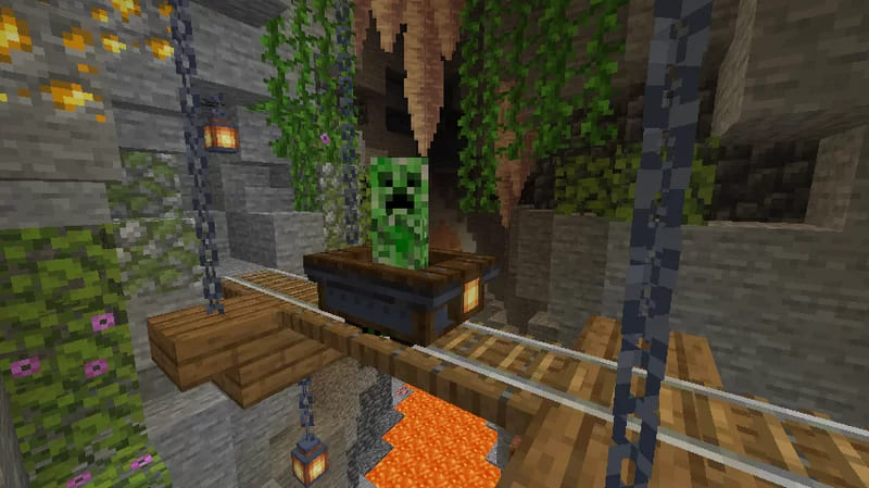 Creeper in the Minecart