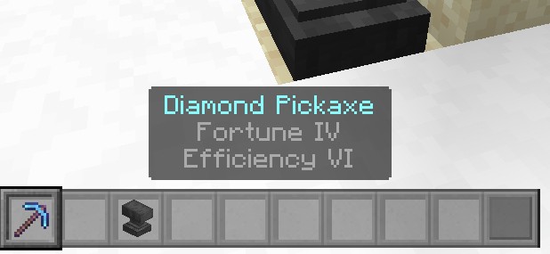 Enchanted pickaxe