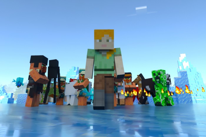 Player and mobs