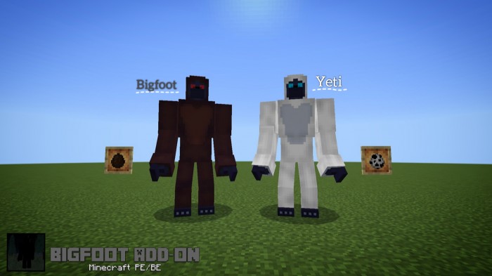 Bigfoot and Yeti in Minecraft