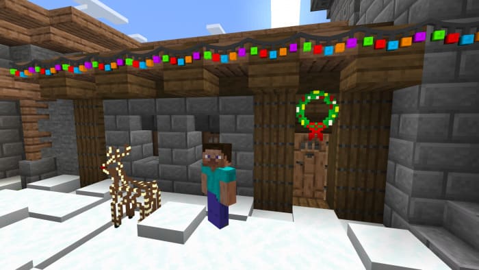 Garland and Deer in Minecraft