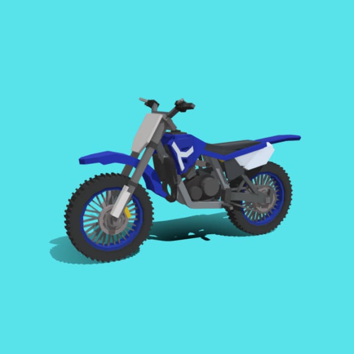 Blue motorcycle