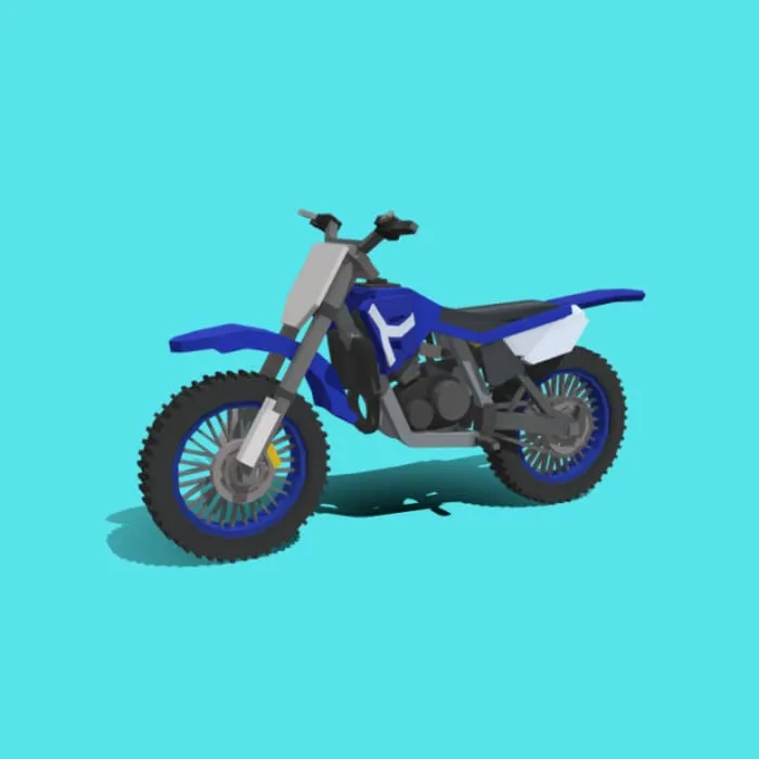 Blue motorcycle