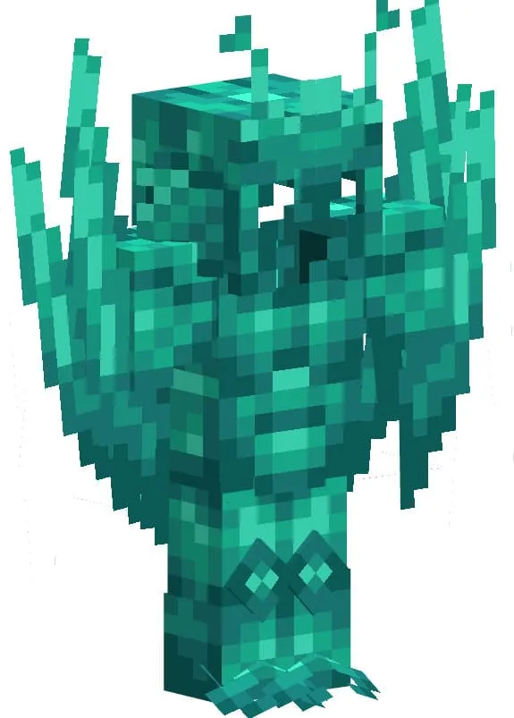 A character in oceanic armor