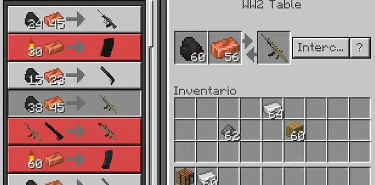 Recipe Book with weapons