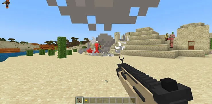 Shooting from a weapon Shooting from a weapon