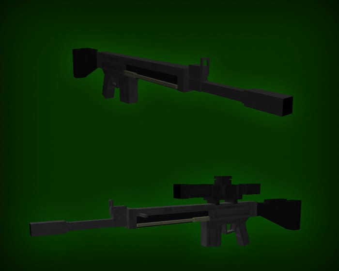 Rifle model with and without sight