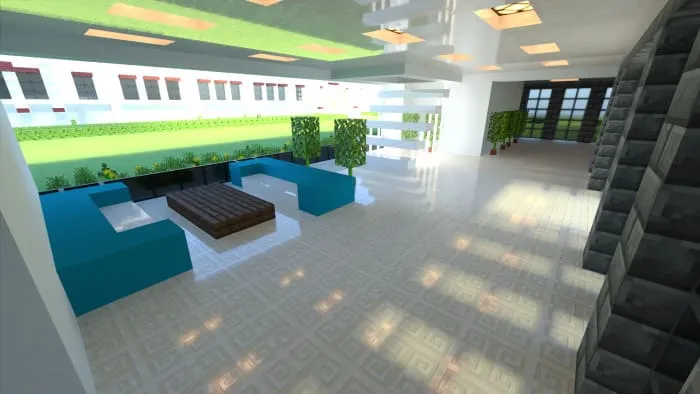 Large room with plants