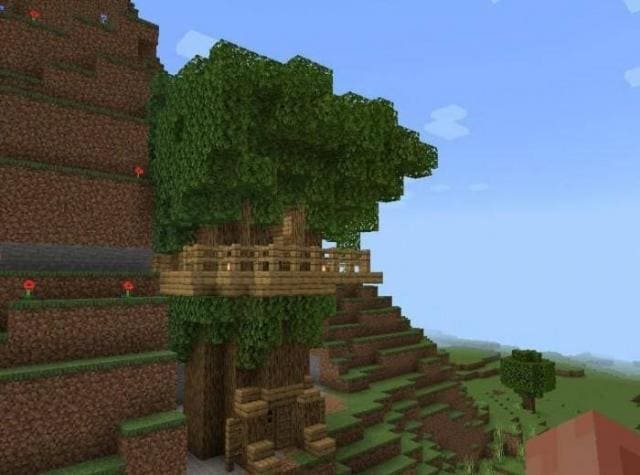Вид дома на дереве