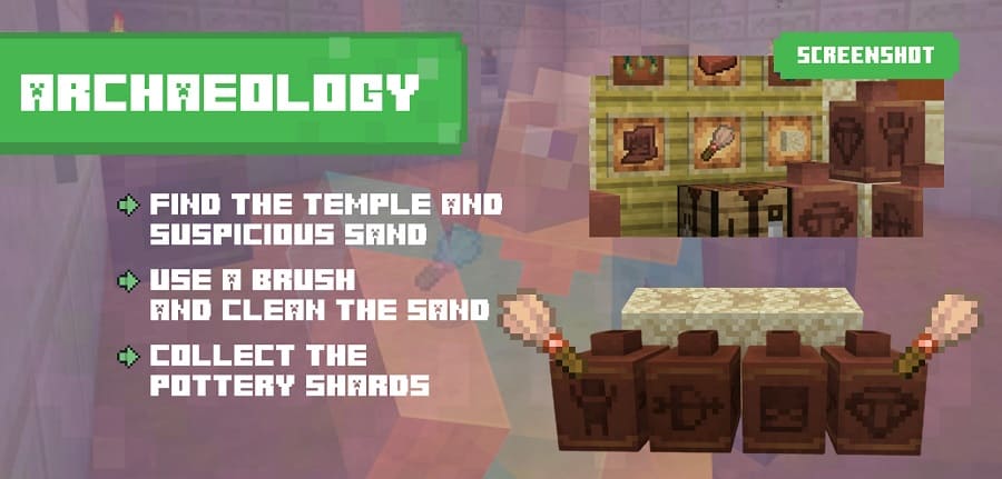 Archaeology in Minecraft 1.19.70.23