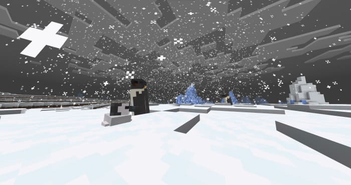 Пингвин со снегом
