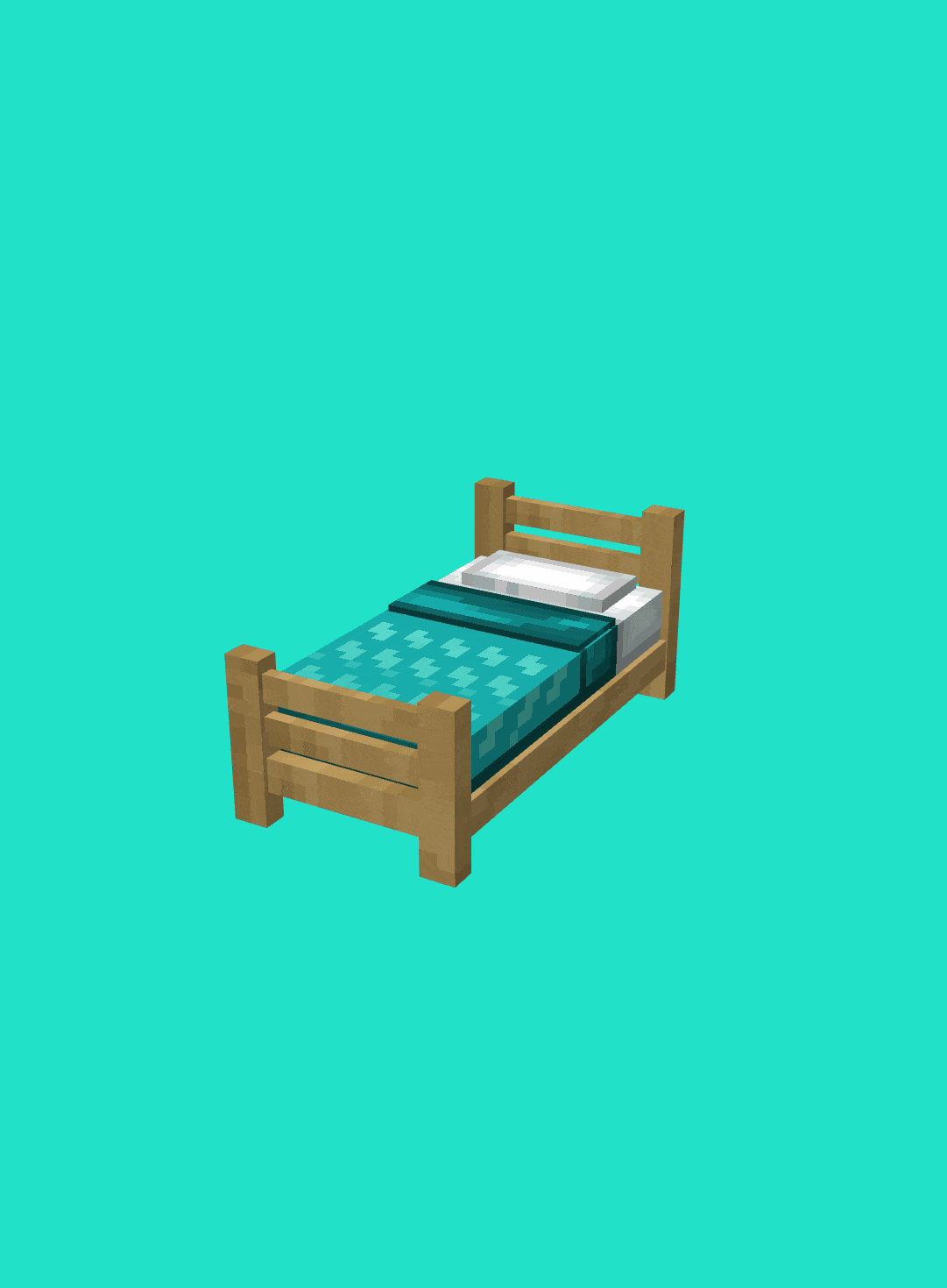Моделька кровати с узорами