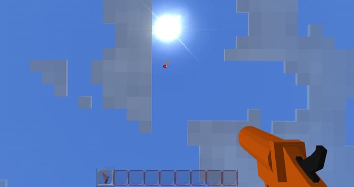 Игрок применяет ракетницу