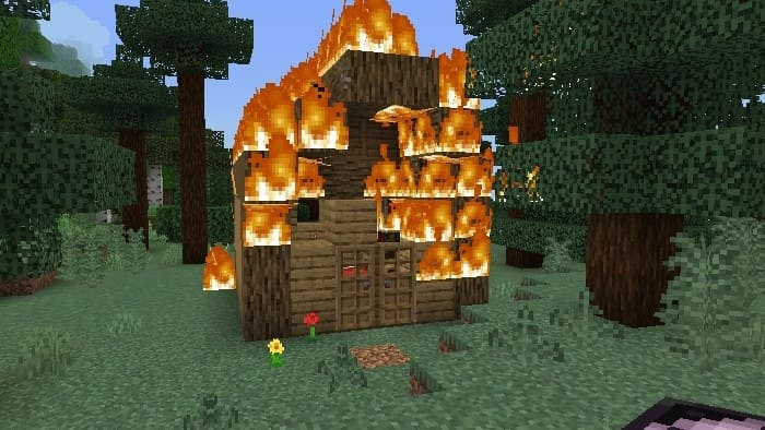 Структура горящий дом