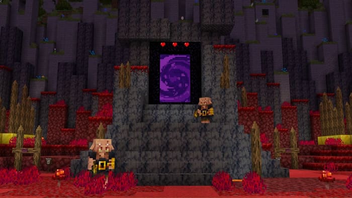 Piglins and Nether portal