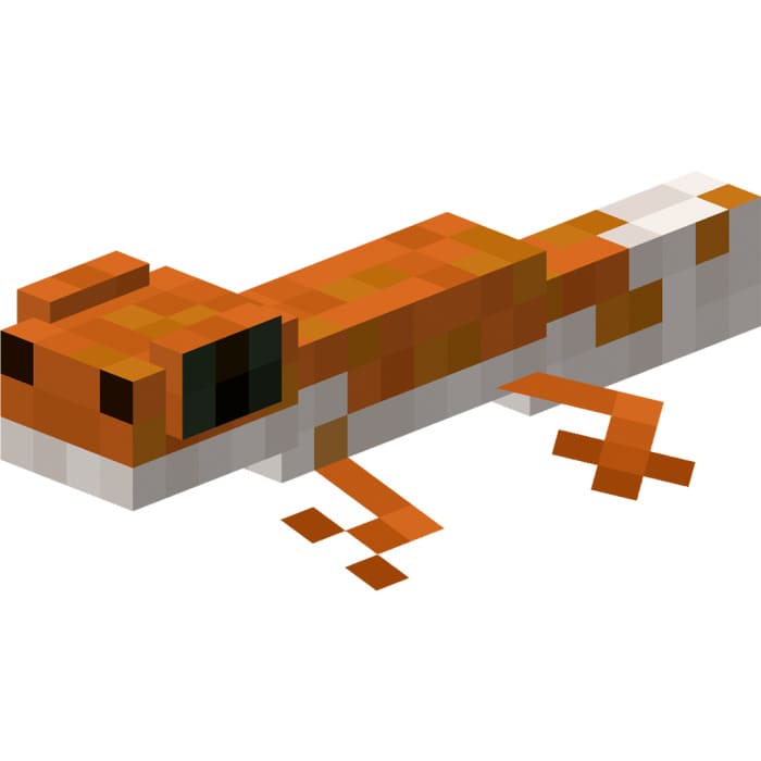 Оранжевая ящерица геккон