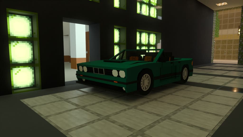 Зеленая модель автомобиля