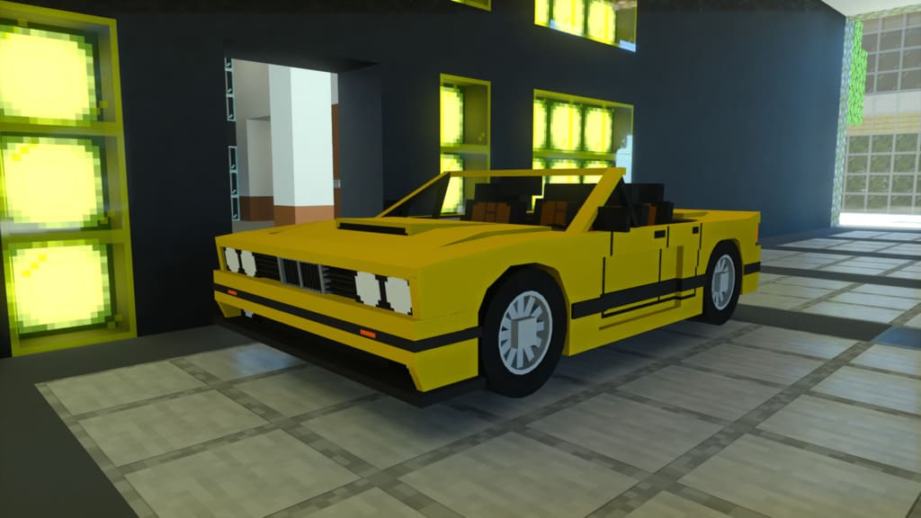 Желтая модель автомобиля