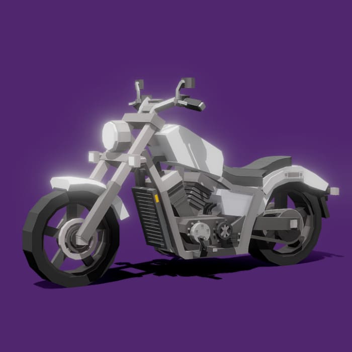 мотоцикл белого цвета