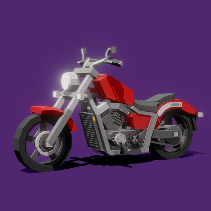 Мотоцикл красного цвета