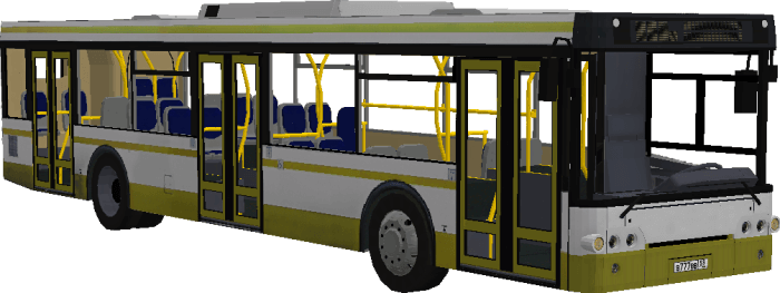 Салатово-белый автобус