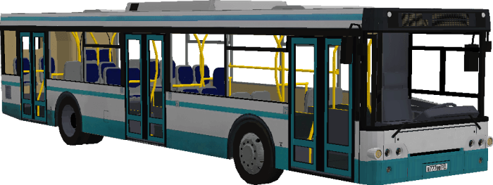 Бело-голубой автобус