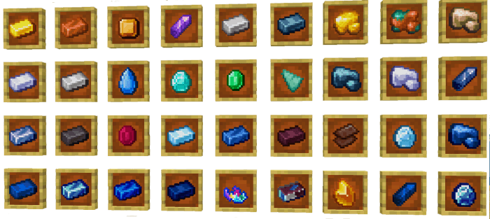 New ore and precious stones