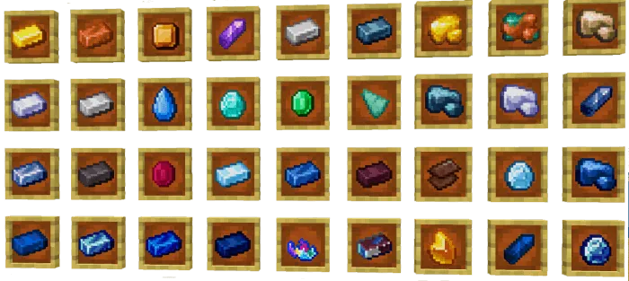 New ore and precious stones