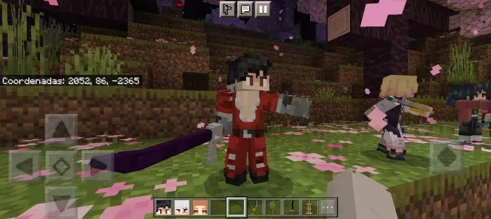 A character with a raised hand