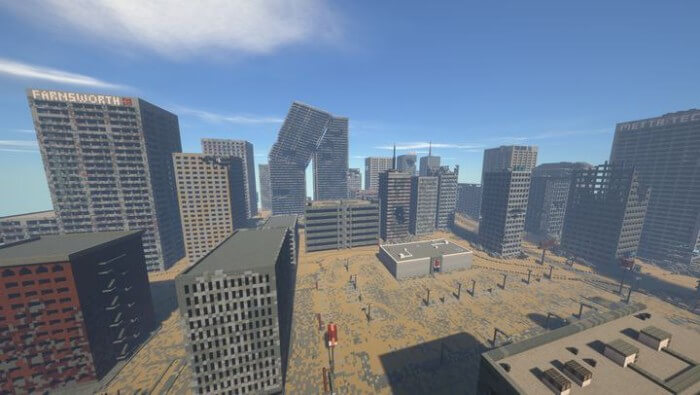 Вид заброшенного города