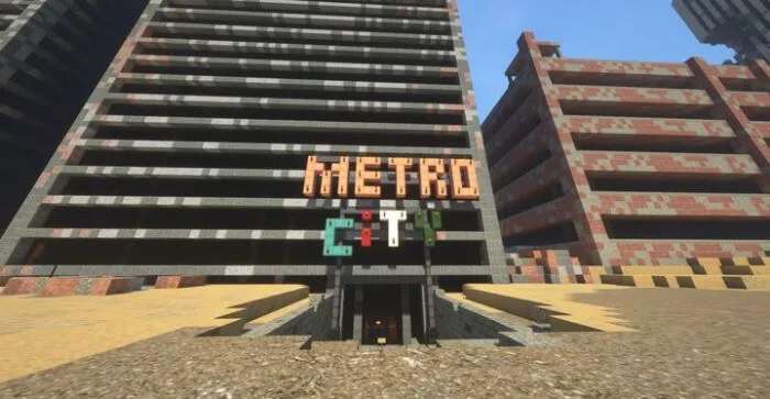 Destroyed subway entrance