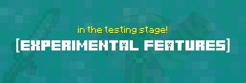 Experimental features in Minecraft 1.20.40.21