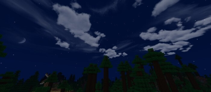 Ночное небо и реалистичные облака