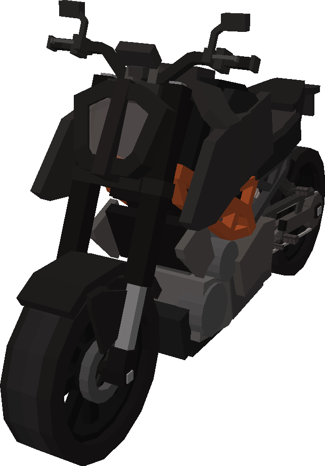 Вид черного мотоцикла