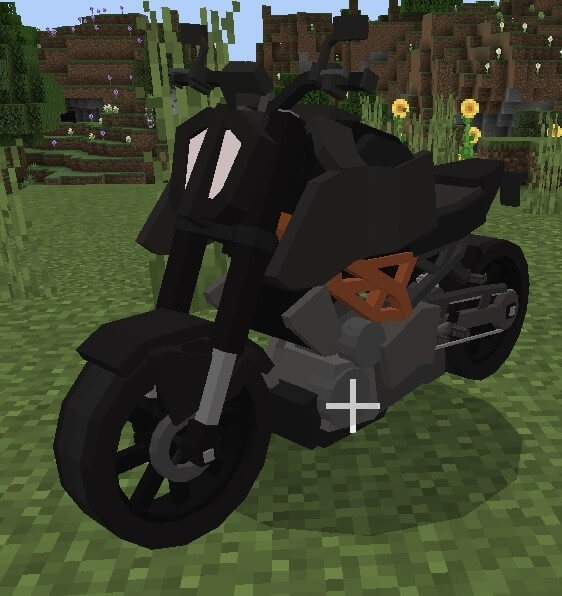 Черный мотоцикл в игре