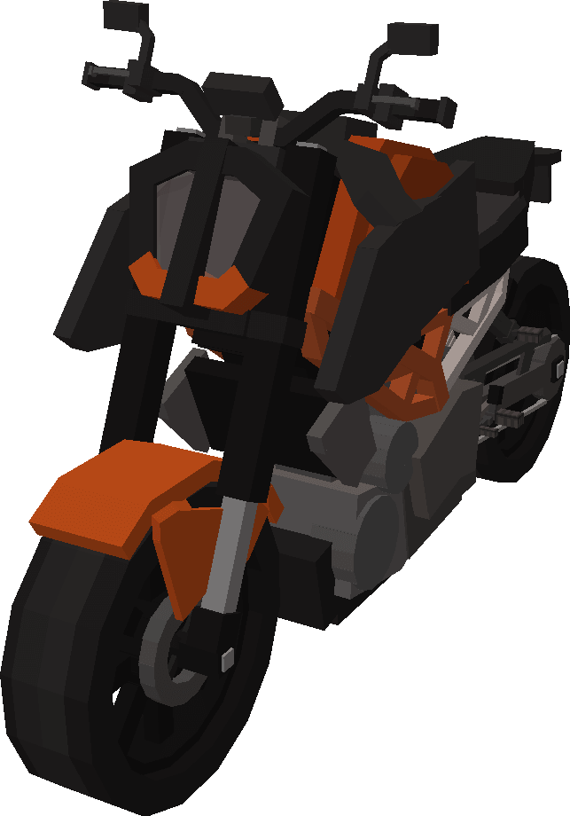 Вид оранжевого мотоцикла