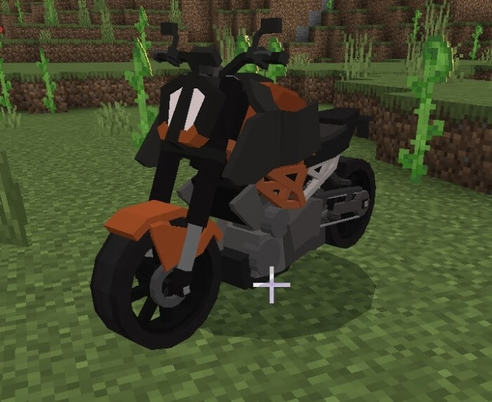 Оранжевый мотоцикл в игре