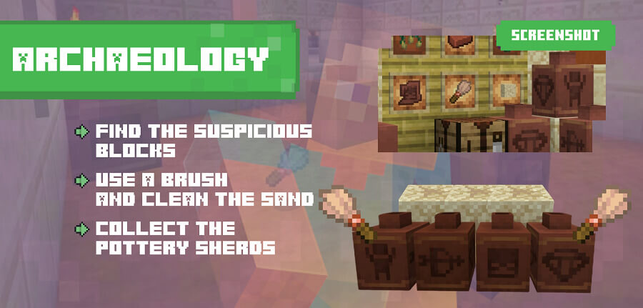 Archaeology in Minecraft