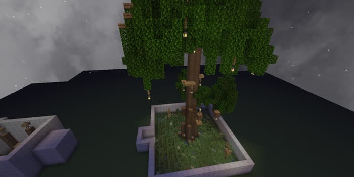 A tree in the middle of the level