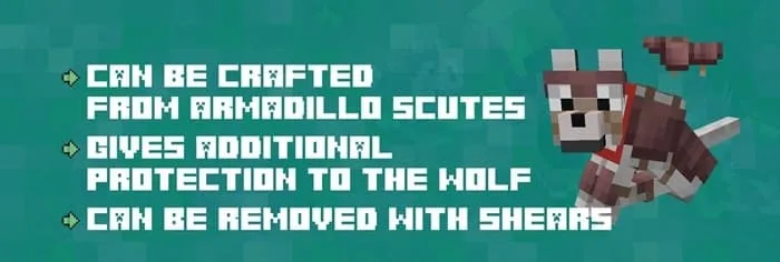 Wolf armor in Minecraft