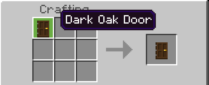 Крафт новой двери из темного дуба