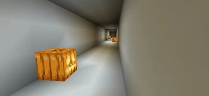 Corridor with pumpkins