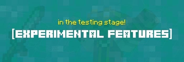 Experimental features in Minecraft 1.20.70.21