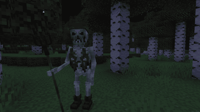 Крестьянин-скелет в Minecraft