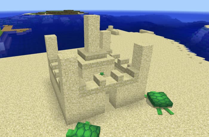 Песчаный замок и черепахи