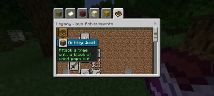 Information about getting an achievement